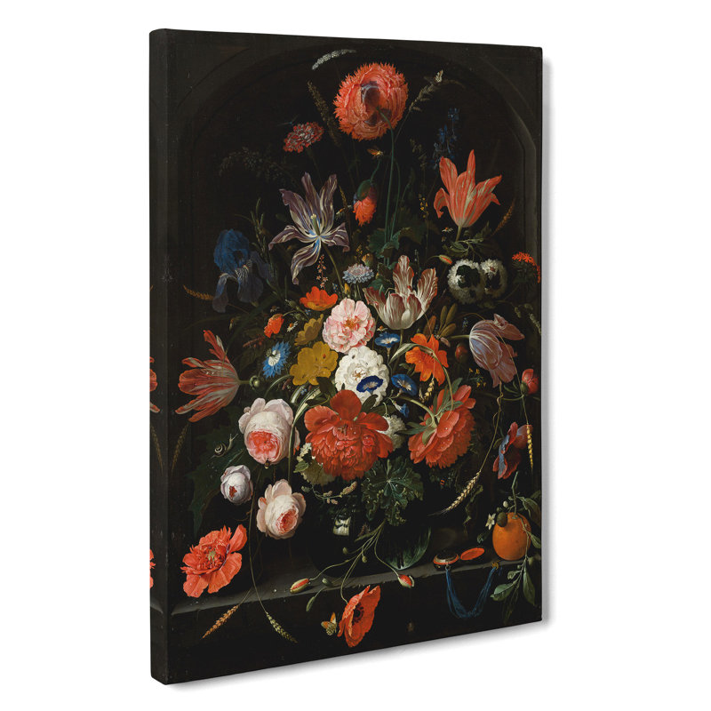 Still Life With Flowers Vol.4 by Abraham Mignon - Wrapped Canvas Painting, 60cm H x 40cm W x 3cm D