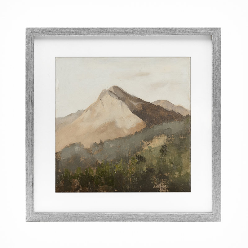 Sierra Mountain Landscape, reproduction encadrée sous verre, design par Petal Prints Design, H 13 po x l 13 po