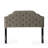Black Velvet Queen Size Headboard - Solid Wood Frame & Metal Legs, Adjustable Height With Nailhead Trim-1019472743-1019472739