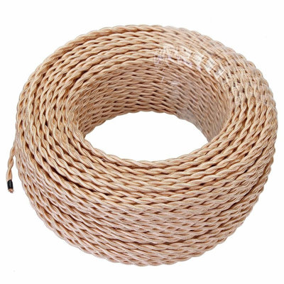 Sonila 3Core Twisted Vintage Coloured 0.75Mm Braided Fabric Flexible Electrical Hight Quality UK Lighting Wire Cable