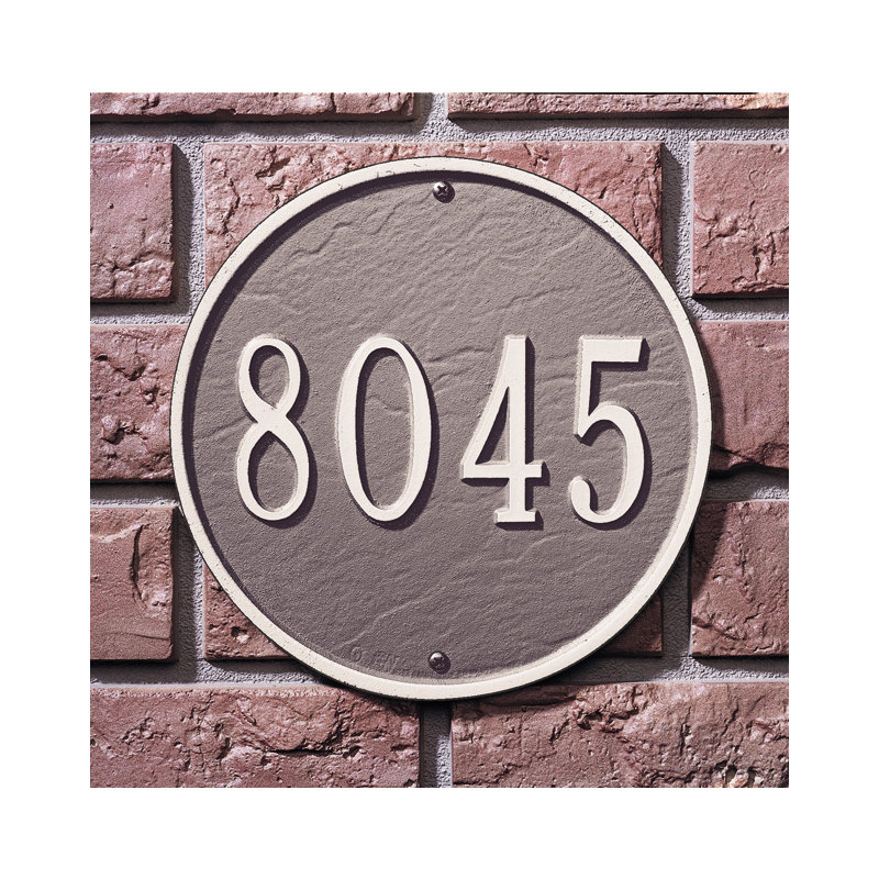 1-Line Wall Address Plaque, Antique Copper, Yes