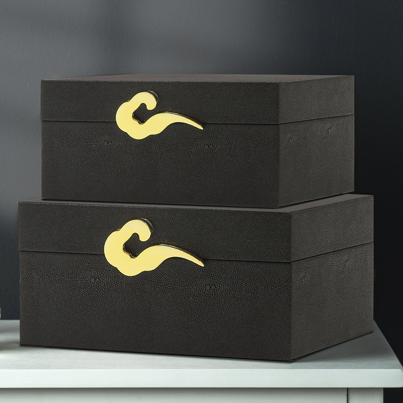 Elegant Faux Litchi Jewellery Boxes, Decorative Storage Case