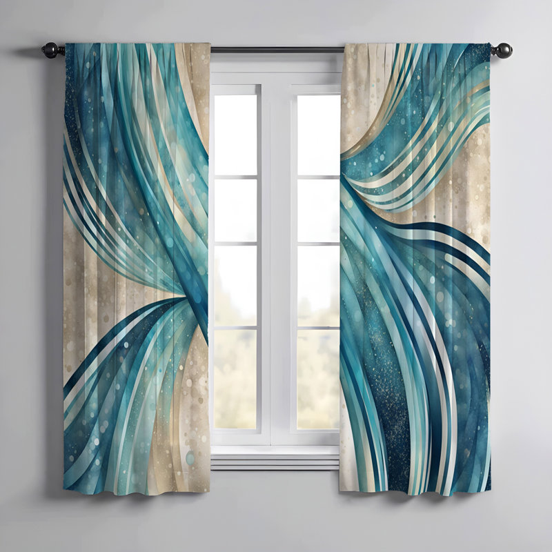 Rivo Semi Sheer Curtain Pair, 20" W x 82" L