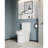 1.1/1.6 GPF Elongated Comfort Height Floor Mounted One-Piece Toilet