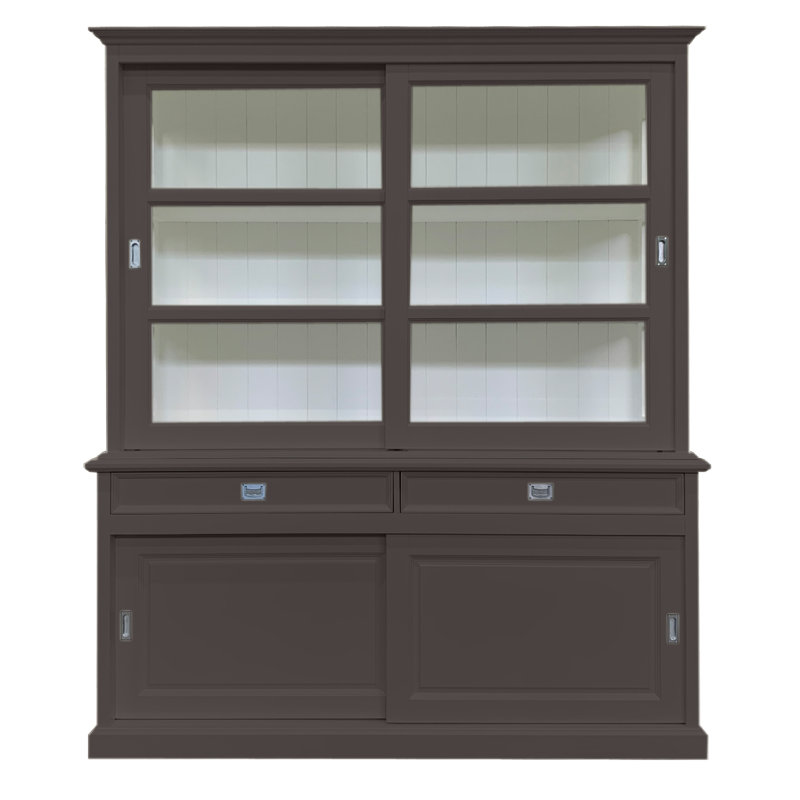 Stiles Display Cabinet, Beige/Grey