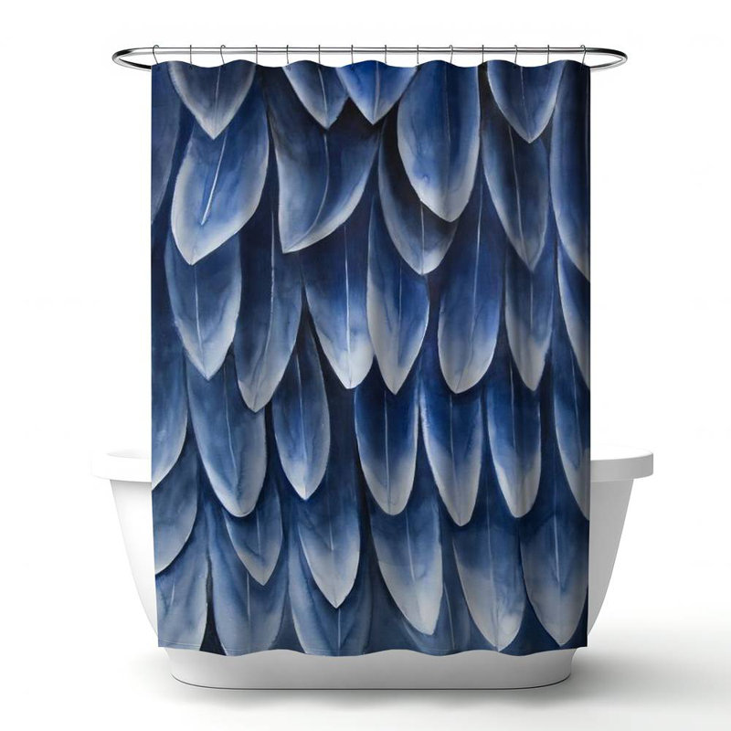 Abstract – Polyester Shower Curtain, Dye Sublimation Print, 71" W × 74" L