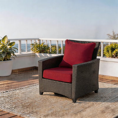 Coussins de siège profond 22 po x 22 po x 4,5 po pour l'extérieur / intérieur (ensemble de 1), coussins de siège et de dossier toutes saisons pour mobilier de patio