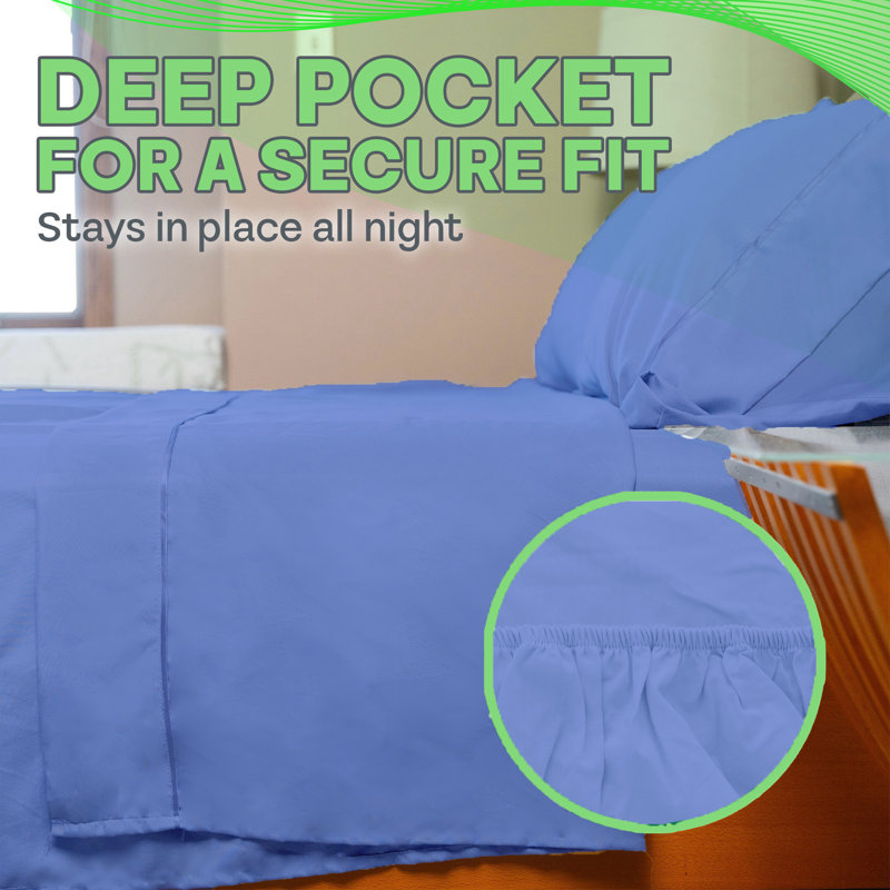 Ultra Soft Bamboo Sheet Set - 4 Pc Set - Wrinkle Resistant - Cooling Sheets with Deep Pockets, King Sheet Set + 2 Pillowcases