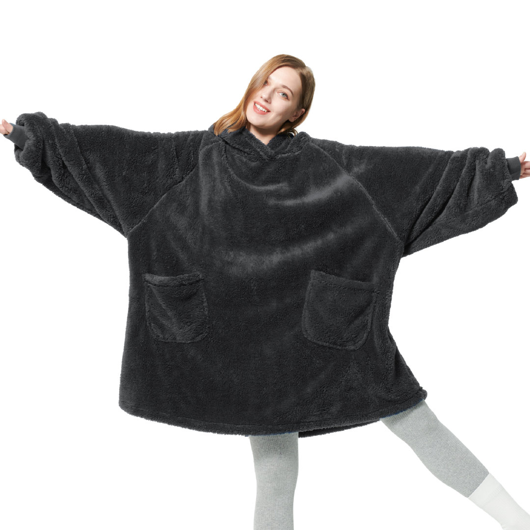 Bedsure Wearable Cozy Sherpa Blanket Hoodie Bedsure 