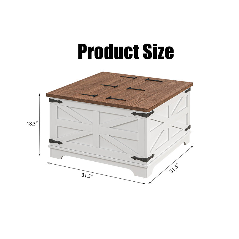 Table basse avec rangement dissimulé