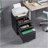 Installation Required 3-Drawer Mobile Filing Cabinet With Lock, Office Storage Filing Cabinet Of Legal/Letter Size, Metal Filing Cabinet To Be Installation Required (Black)