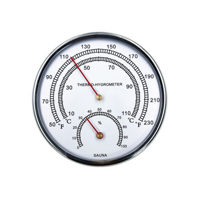 metal Scale Saunas Thermometers Hygrometer Humidity Gauge Scales Fahrenheit Celsius For Steams Room Spa Home Gym Greenhouse