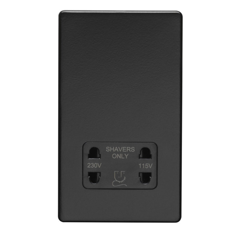 Wall Mounted Socket, Matt Black