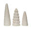 Dolomite 12.5 in. White Christmas Tree Set of 3