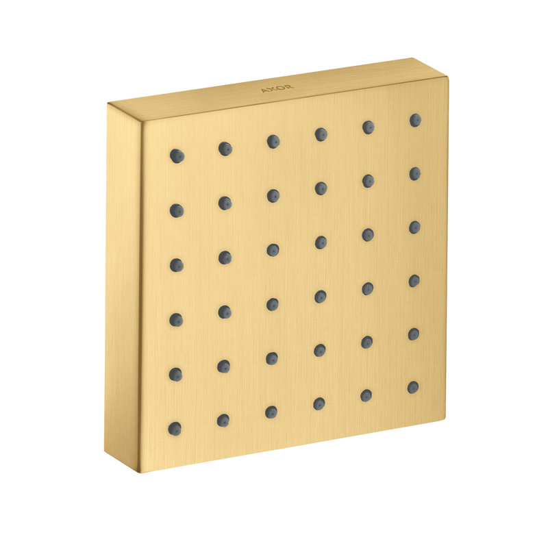 AXOR ShowerSolutions Shower Module 5" x 5" Square, Brushed Gold Optic