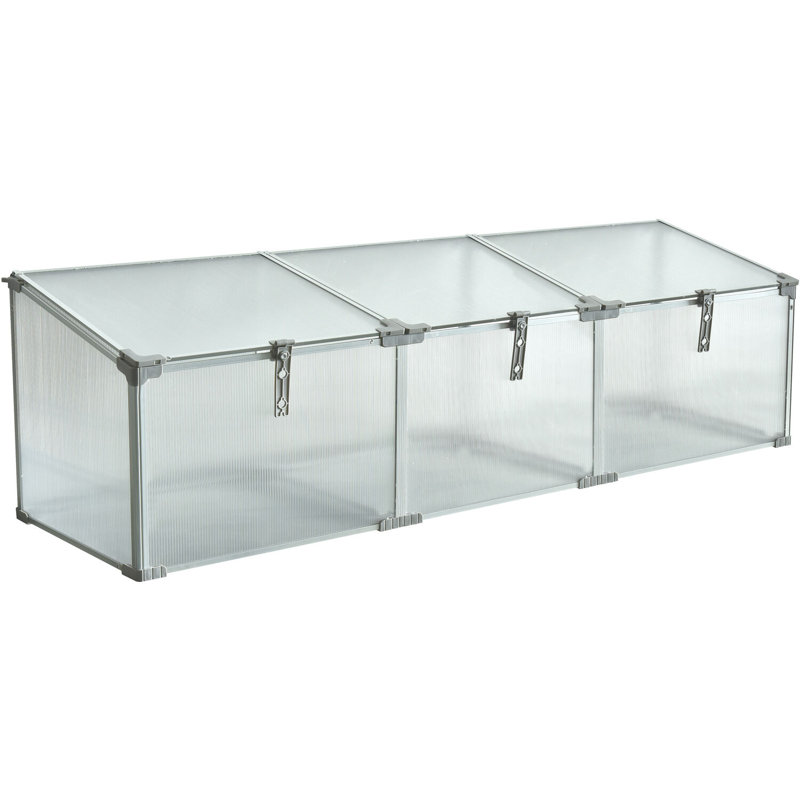 Hanover 70-Inch Triple Cold Frame Mini Greenhouse with Aluminum Frame