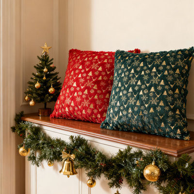 Abstract Red + Green Backrest Cushion