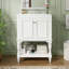 Meuble-lavabo moderne avec lavabo en céramique et rangement intelligent-2129593689