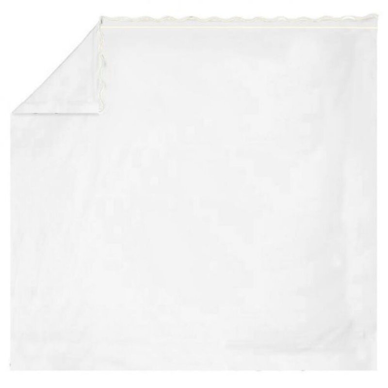 400TC Cotton Scallop Embroidery & Border Cotton 4 Piece Sheet Set Fitted Sheet Fits Upto 16" Deep Pocket, Twin XL Sheet Set