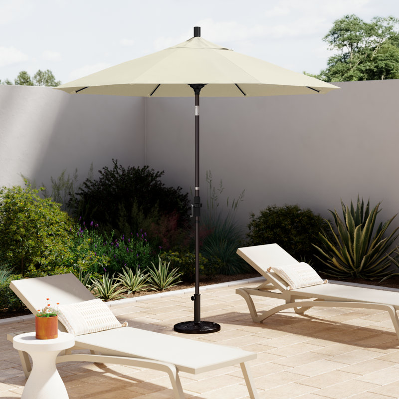 Roverta 9' Market Sunbrella® Umbrella, Canvas Canvas Sunbrella® Canvas, Black