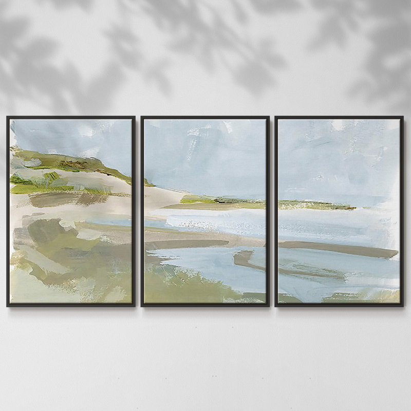 Sea Cove Impression II, 3 pièces, H 36 po x l 75 po x P 2 po, Noir