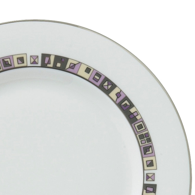 Clarity 19cm Bone China Dinner Plate, Set of 6, 2cm H x 24cm W x 24cm D