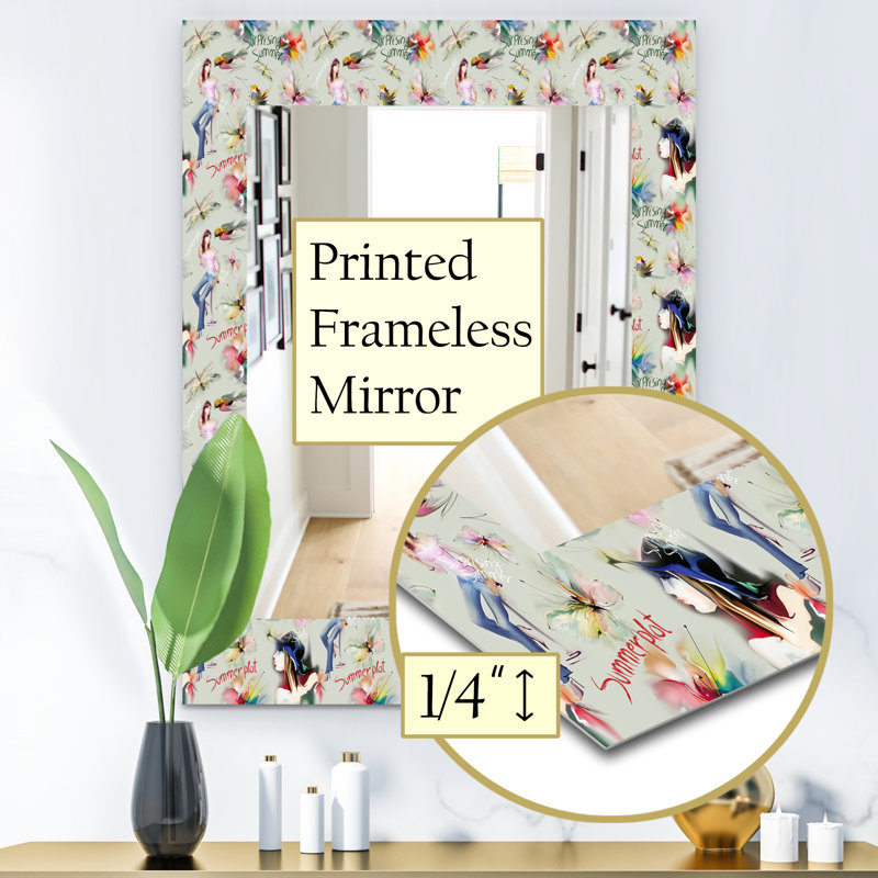 Miroir mural summervibes fille doux, H 24 po x l 32 po