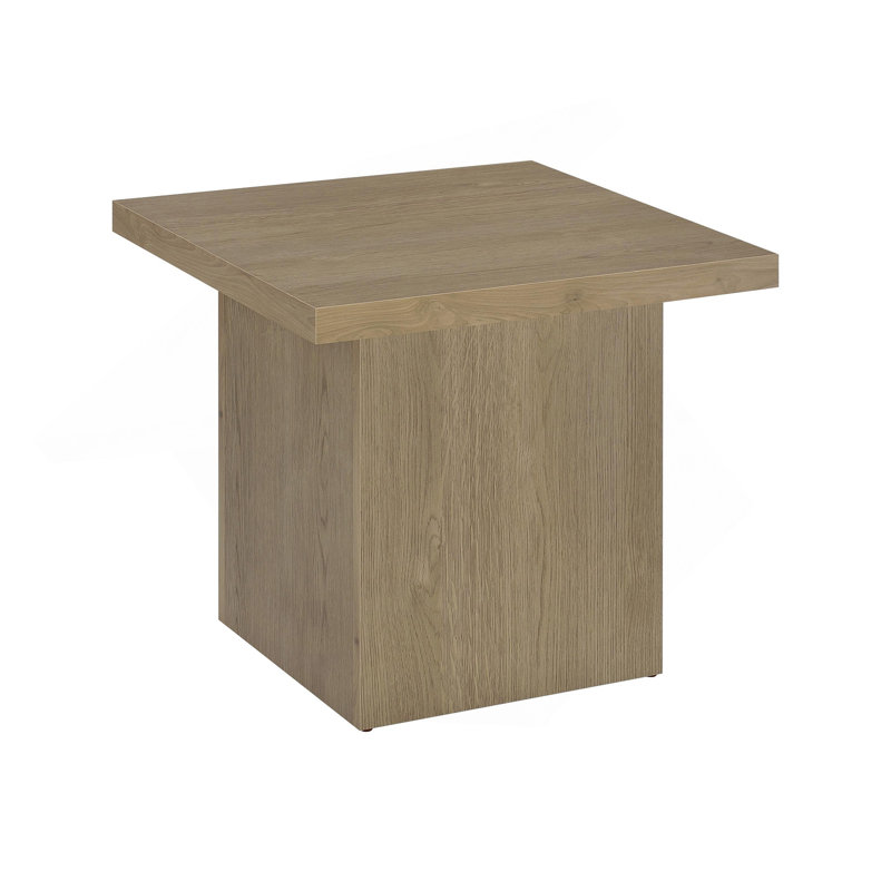 Table de bout carrée en bois d'ingénierie, latte, 21.75" H x 23.5" W x 23.5" D