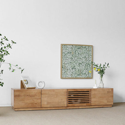 Modern Minimalist Rubberwood TV Stand