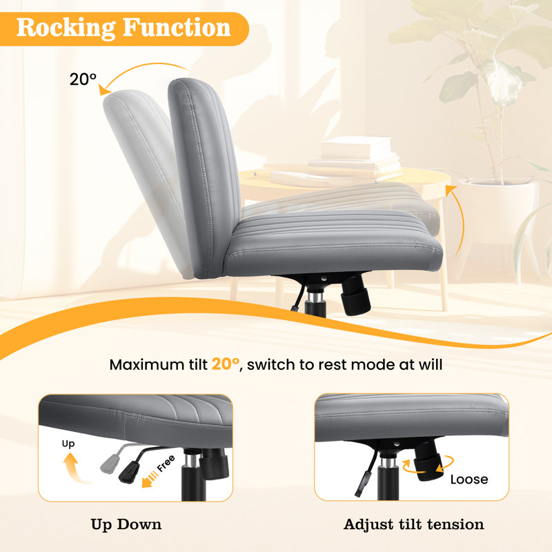 Aljet Leather Match Office Chair with Headrest