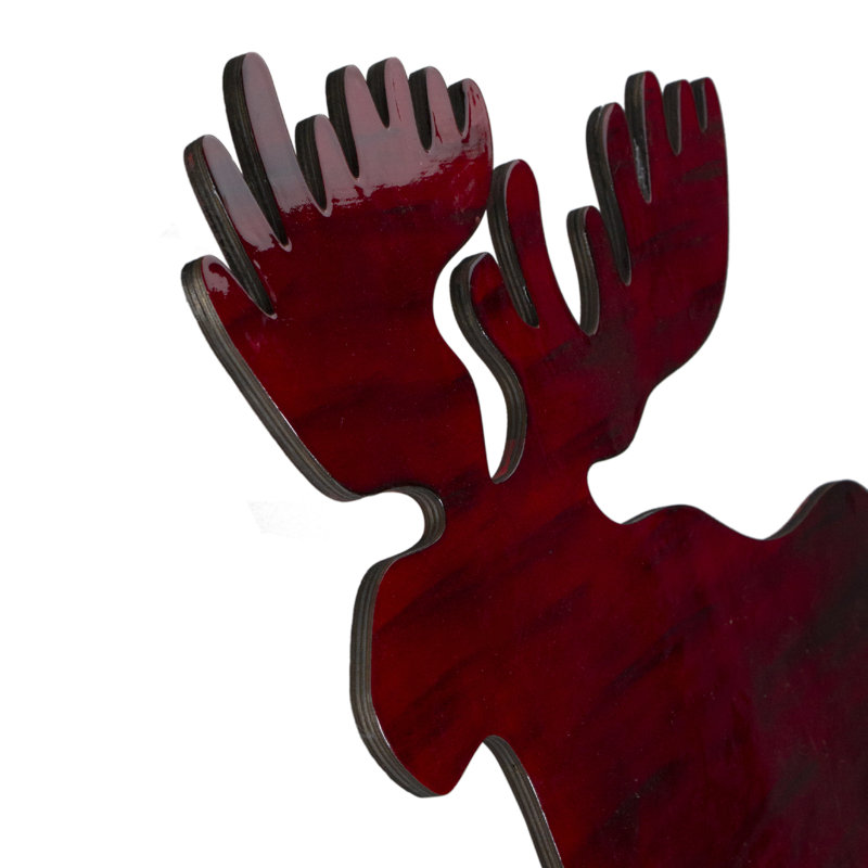 Décoration de table 25,5 "orignal teint debout rouge et noir