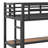 Metal Loft Bed With Power Outlet And LED Lighted, Space-Saving