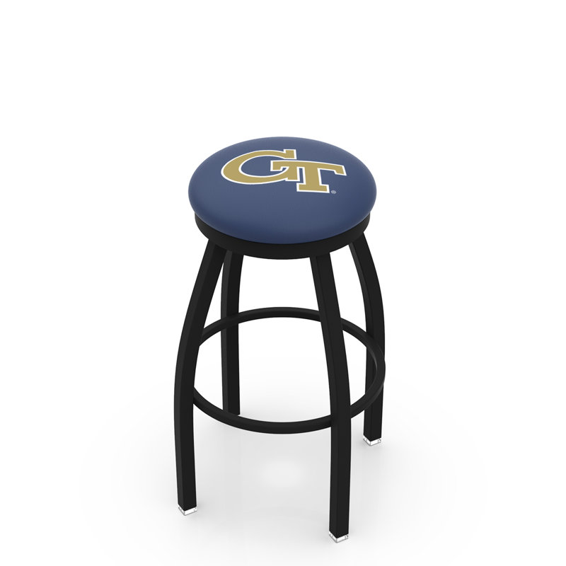 NCAA Swivel 25" Counter Stool, Black Wrinkle, Georgia Tech