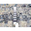 Tapis oriental rond en laine et soie bleu noué à la main 10 pi x 10 pi E3B06BC4B31D4415889424CD1B97D427