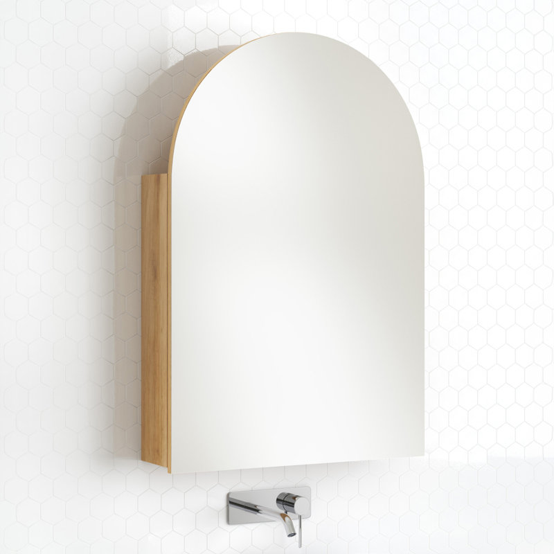 Mecca 60 mm W 90 mm H Mirrored Bathroom Cabinets with Mirror and 2