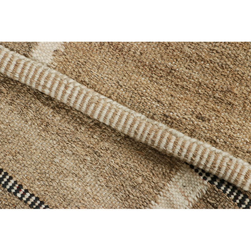 Scandinavian Wool Striped Area Rug, Runner 2'6" x 12'