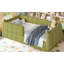 Lit simple tapissier pour lit simple pour enfants, lit de sol Montessori avec rails de sécurité, cadre pour lit d'enfant pour garçons et filles, vert-854786489-854786491