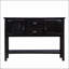 Console de 48 po en bois massif avec 2 tiroirs, armoires et tablette inférieure, armoire de rangement pour salle à manger de style rétro