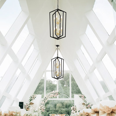 Luminaire suspendu moderne en métal 8 lumières