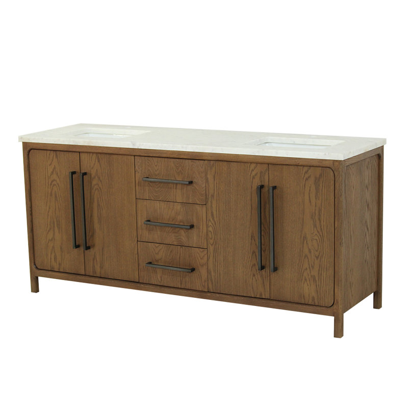 Freestanding Standard With Marble Top, 72 2D