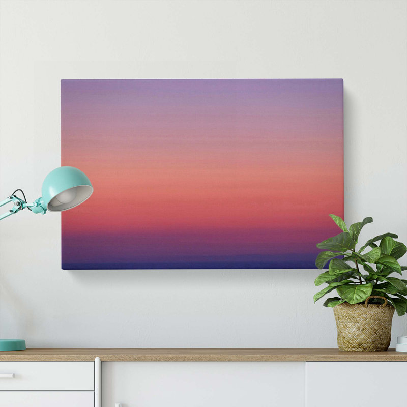Pink Horizon - Wrapped Canvas Painting, 35cm H x 50cm W x 3cm D