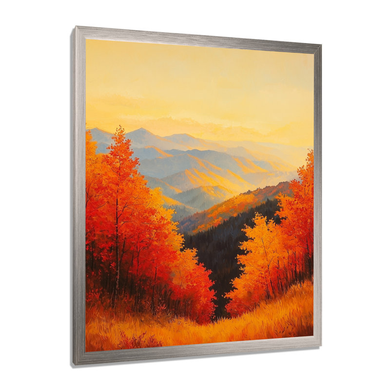Gergana - paysages, art mural, H 32 po x l 24 po, Picture Frame Print, Argent argent