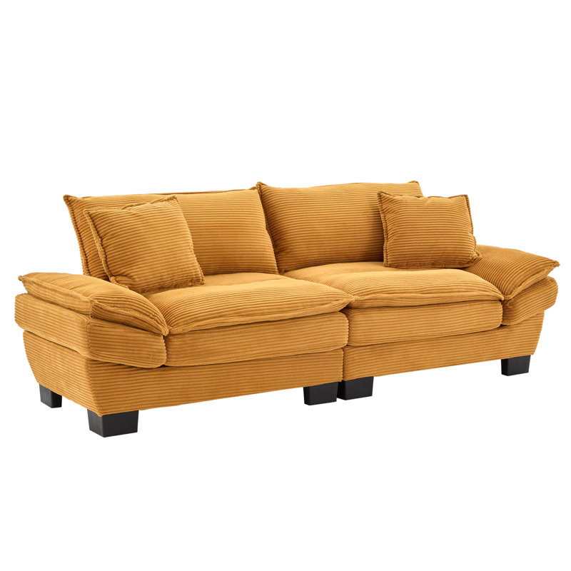 Canapé-lit Corduroy, Yellow