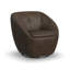 Fauteuil demi-tonneau pivotant en cuir touffeté l 30 po Mechtildis-1855462549