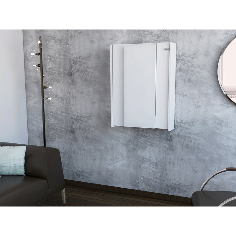 Bureau flottant rectangulaire, Blanc