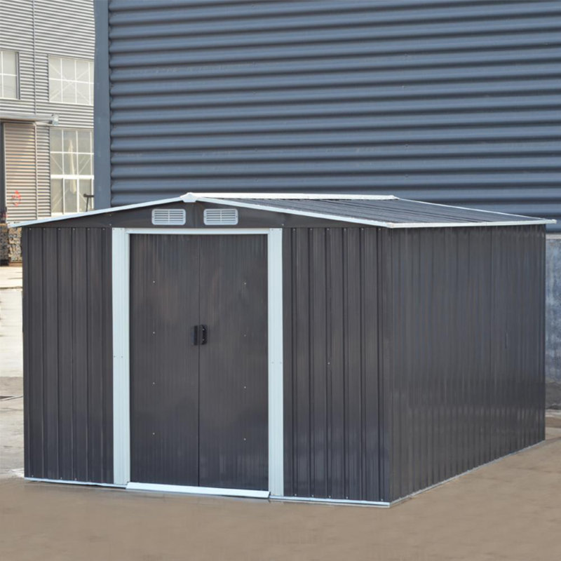 Garden Tool Storage Shed, Charcoal Black