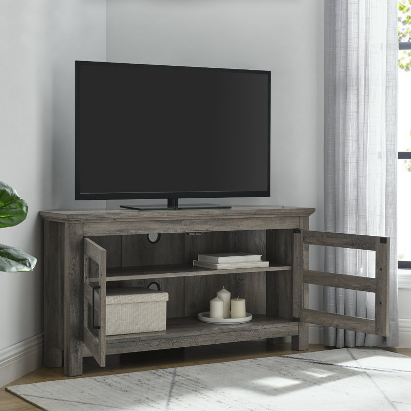 Ralana 44" Corner TV Stand for TVs up to 50", Gray Wash