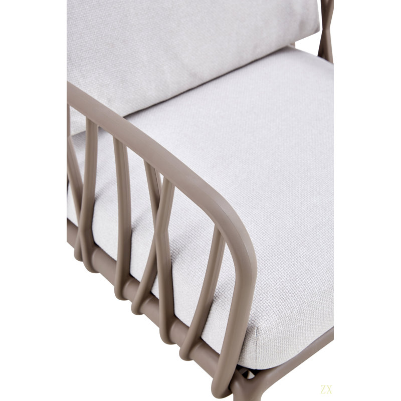Canapé de jardin pour l'intérieur et l'extérieur avec canapé et coussins moelleux pour l'extérieur