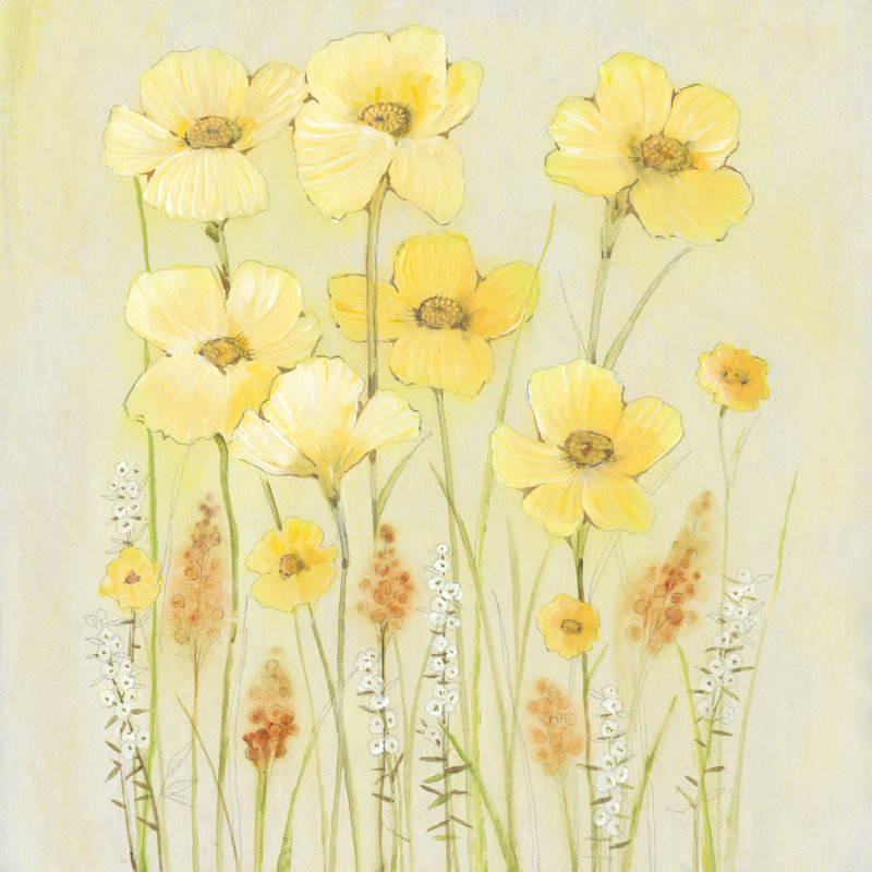 Soft Spring Floral II by Tim OToole - Wrapped Canvas Painting, 30cm H x 30cm W 