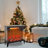 three sided glass electric fireplace with feet-628809549